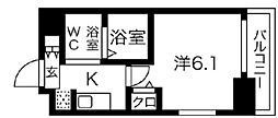 エステムプラザ品川大崎駅前レジデンシャル 1Kの間取図画像