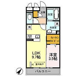 グラン・フィオーレ 1LDKの間取図画像