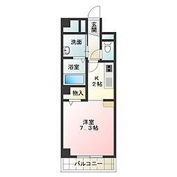 イーストウエノシバ 1Kの間取図画像