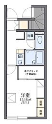 レオパレスカスターノ 1Kの間取図画像