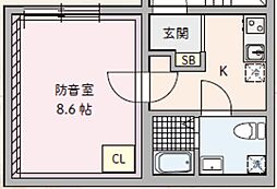 ラシクラス豊玉北 3階1Kの間取り