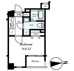 アーバイルGRANDE中野 3階1Kの間取り