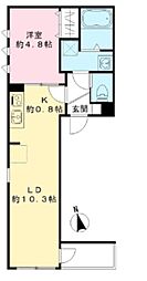 クリサンテーモNearly ZEH・IOT賃貸 1LDKの間取図画像