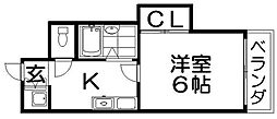 RiverEastKremlin 1Kの間取図画像