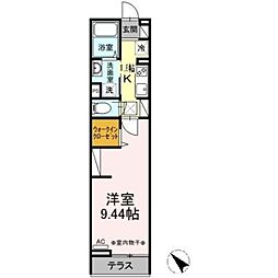 JR横浜線 矢部駅 徒歩7分の賃貸アパート 3階1Kの間取り