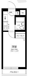 プライム池袋 1Kの間取図画像