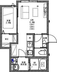 KEIAI RESIDENCE 淵野辺III 1LDKの間取図画像