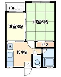 ネット101 2Kの間取図画像