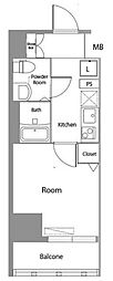 大神宮下Residence 1Kの間取図画像