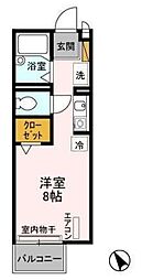 レグルス 1階ワンルームの間取り