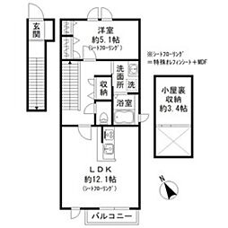 Ｃａｓａ Ｇｒａｃｅ Ｊｉｙｕｇａｏｋａ 2階1LDKの間取り