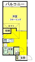 カターラ・K 1DKの間取図画像
