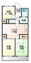 プリネール 3LDKの間取図画像