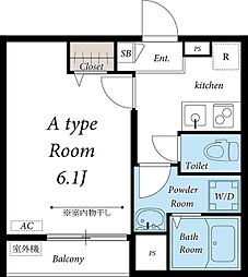 リブリ・西新宿 1Kの間取図画像