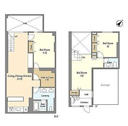 東急東横線 祐天寺駅 徒歩10分の賃貸マンション 1階3LDKの間取り