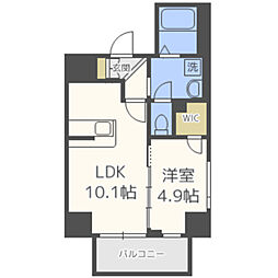 レディアントアーク薬院 1LDKの間取図画像