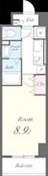 ジィクシア湘北 1Kの間取図画像