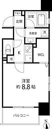 スペーシア秋葉原 1Kの間取図画像