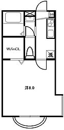 ハイムフローラ二和東 1Kの間取図画像