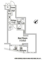 COMFORIA池尻 1Kの間取図画像