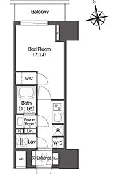 コンフォリア東上野 10階1Kの間取り
