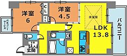 サムティグランツ神戸 2LDKの間取図画像