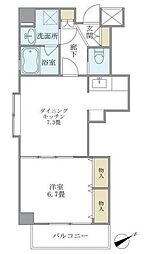 イーストコート平野 1DKの間取図画像