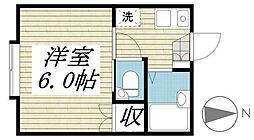 プチハイツ 1Kの間取図画像