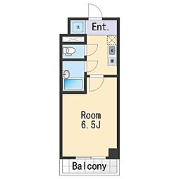 JR阪和線 和歌山駅 徒歩5分の賃貸マンション 2階1Kの間取り