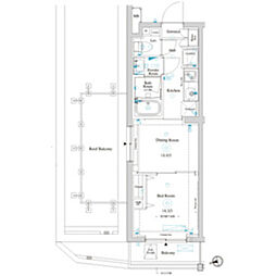 ラティエラ滝野川 4階1DKの間取り