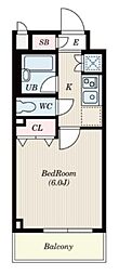S-FORT潮見 1Kの間取図画像
