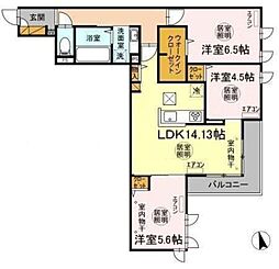 ジェンテーレ 3LDKの間取図画像