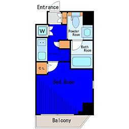 JR京浜東北・根岸線 大森駅 徒歩12分の賃貸マンション 2階1Kの間取り