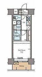 ラグゼナ秋葉原 8階1Kの間取り