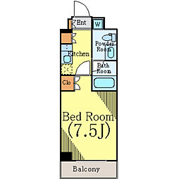 コンフォリア下北沢 1Kの間取図画像