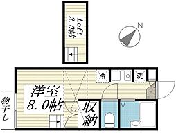 Ｋビレッジ21 1階1Kの間取り