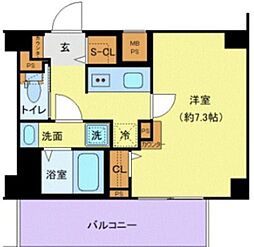 クレヴィスタ綾瀬II 8階1Kの間取り
