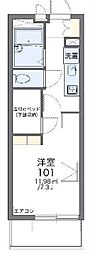 レオパレスプラティークラシーヌ 1Kの間取図画像
