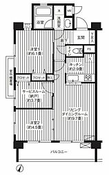 ブランネージュ多摩川 2SLDKの間取図画像
