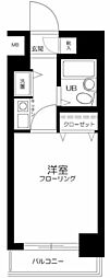 アドリーム千駄木 1Kの間取図画像