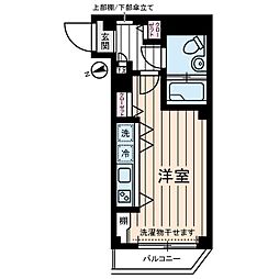 フローレンス立川 2階ワンルームの間取り