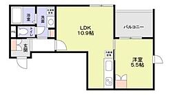 中野区野方4丁目計画 3階1LDKの間取り