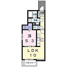 クルール花の木 1LDKの間取図画像