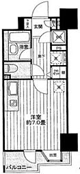 ブロードシティ東京 7階ワンルームの間取り