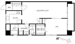 高輪ハイツ 1LDKの間取図画像
