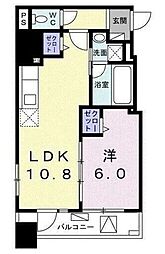 カーサグランデ 4階1LDKの間取り