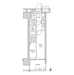 ブルックサイドレジデンス木場 2Kの間取図画像