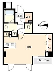 HF中野坂上レジデンス 4階ワンルームの間取り