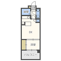 エステート・モア天神SUCCESS 1LDKの間取図画像