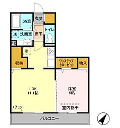 本郷の杜ソグレ 1LDKの間取図画像